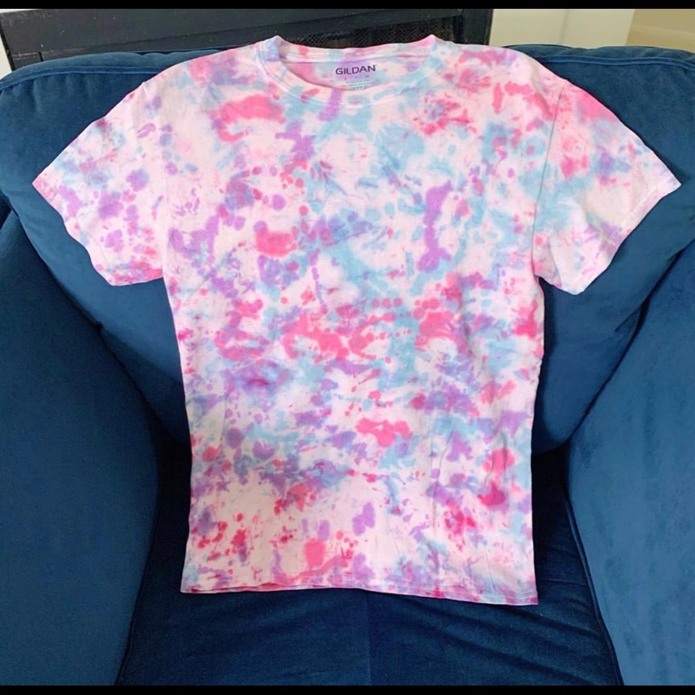 Handmade Tie Dye Crumble Style T-Shirt
